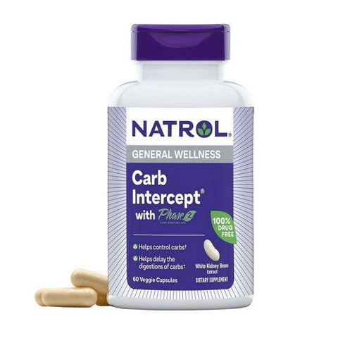 Natrol, Carb Intercept With Phase 2 Carb, 60 Veg Caps Natrol