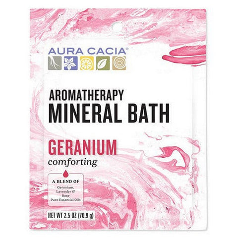 Aura Cacia, Mineral Bath, Comforting Geranium 2.5 Oz Aura Cacia