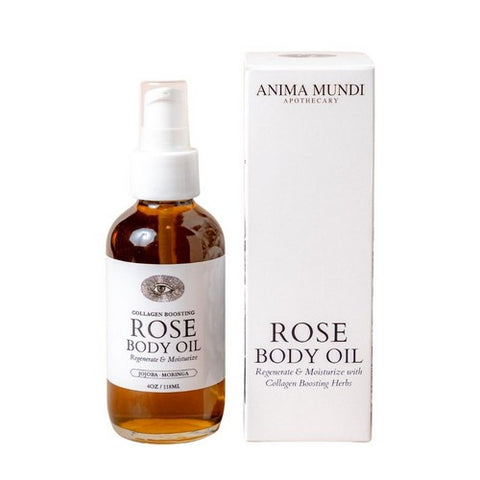 Rose Body Oil Regenerative + Moisturizer 4 Oz by Anima Mundi Apothecary
