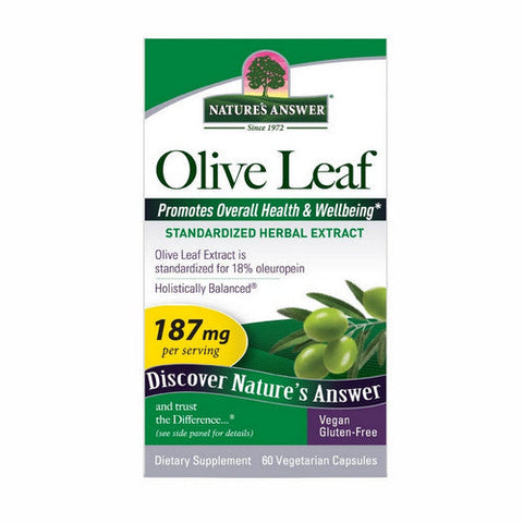 Nature's Answer, Olive Leaf Standardized, 187 Mg, 60 VegCaps Nature's Answer
