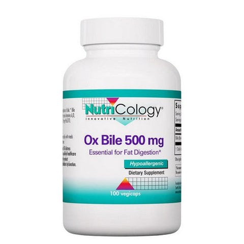 Nutricology/ Allergy Research Group, Ox Bile, 500 mg, 100 Caps Nutricology/ Allergy Research Group