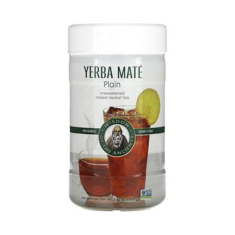 Wisdom Natural, Yerba Mate Plain Instant Herbal Tea Unsweetened, 2.82 Oz Wisdom Natural