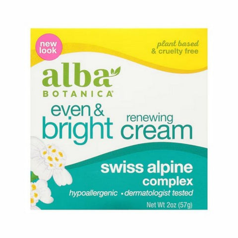 Alba Botanica, Even & Bright Renewing Cream, 2 Oz Alba Botanica