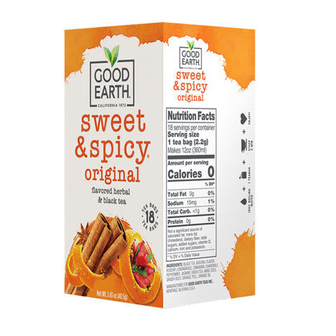 Good Earth Teas, Herbal & Black Tea Sweet & Spicy, 18 Bags Good Earth Teas