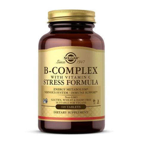 Solgar, B-Complex with Vitamin C Stress Formula Tablets, 100 Tabs Solgar