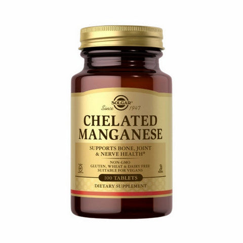 Solgar, Chelated Manganese Tablets, 100 Tabs Solgar