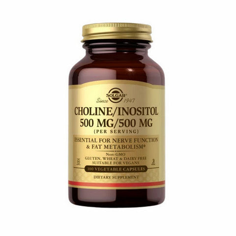 Solgar, Choline/Inositol, 500 mg/500 mg, 100 Veg Caps Solgar
