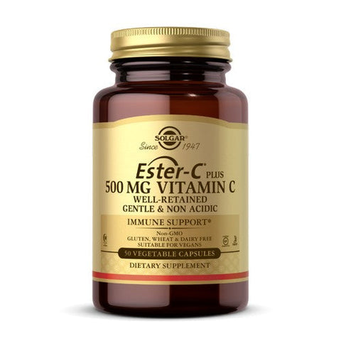 Solgar, Ester-C Plus Vitamin C (Ester-C Ascorbate Complex), 500 mg, 50 V Caps Solgar