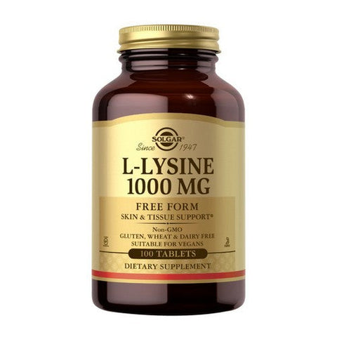 Solgar, L-Lysine, 1000 mg, 100 Tabs Solgar