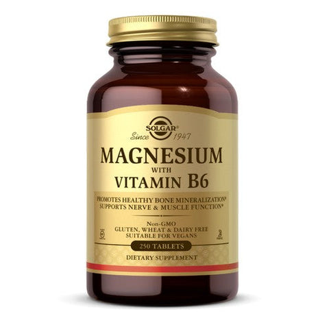 Solgar, Magnesium with Vitamin B6 Tablets, 250 Tabs Solgar