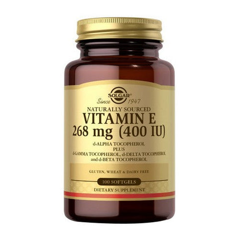 Solgar, Naturally Sourced Vitamin E, 268 Mg, 100 Softgels Solgar