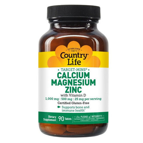 Country Life, Cal-Mag-Zinc Target-Mins, 90 Tabs Country Life