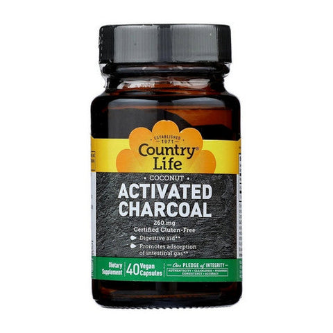 Country Life, Charcoal, 260 MG, 40 Caps Country Life
