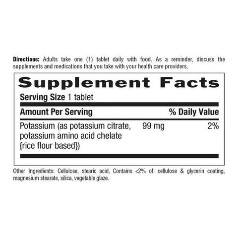 Country Life, Potassium, 99 MG, 250 Tabs Country Life