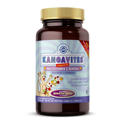 Solgar, Kangavites Complete Multivitamin & Mineral Children'S Formula Bouncin Berry, 120 Chewable Tablets Solgar