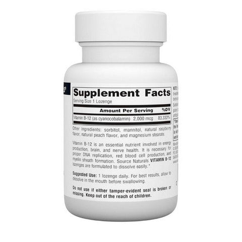 Source Naturals, Vitamin B-12, 2000 mcg, 50 Tabs Source Naturals