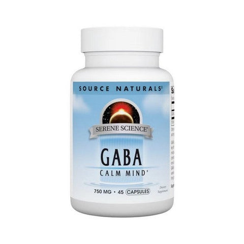 Source Naturals, Serene Science Gaba, 750 mg, 45 Caps Source Naturals