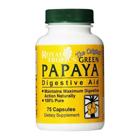 Royal Tropics, The Original Green Papaya Digestive Aid, 75 Caps Royal Tropics
