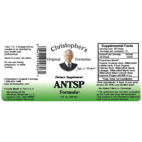 Dr. Christophers Formulas, Original Formulas Anti-Spasmodic, 2 Oz Dr. Christophers Formulas