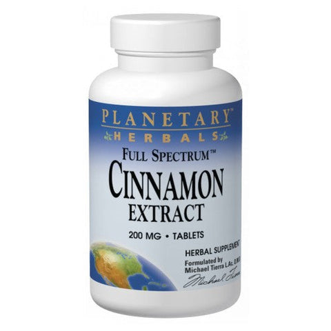 Planetary Herbals, Full Spectrum Cinnamon Extract, 200 mg, 60 Tabs Planetary Herbals