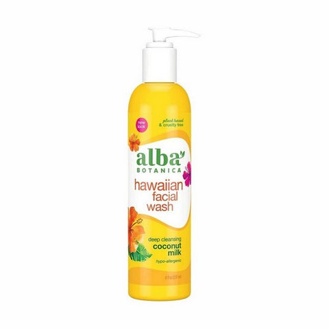 Alba Botanica, Hawaiian Coconut Milk Facial Wash, 8 oz Alba Botanica