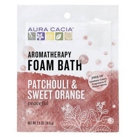 Aura Cacia, Aromatherapy Foam Bath, Patchouli/Orange 2.5 oz Aura Cacia