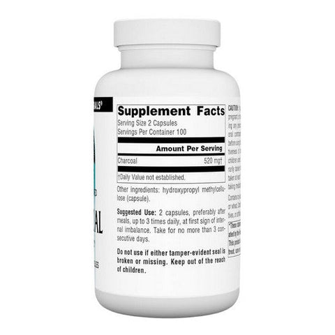 Source Naturals, Charcoal, 260 MG, 200 Caps Source Naturals