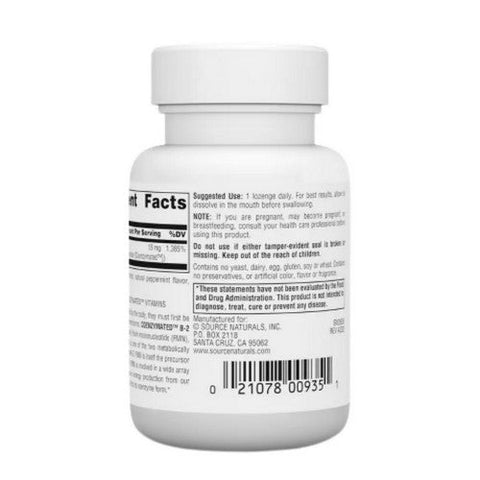 Source Naturals, Coenzymated B-2, 25 mg, 60 Lozenges Source Naturals