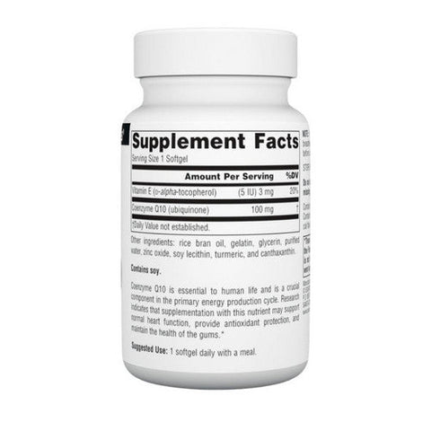 Source Naturals, Coenzyme Q10, 100 mg, 90 Softgel Source Naturals