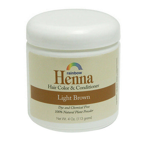 Rainbow Research, Henna Hair Colour And Conditioner Light Brown, 4 Oz Rainbow Research