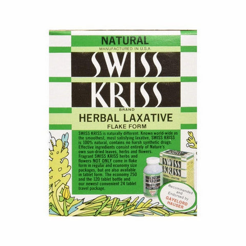 Modern Sports Nutrition, Swiss Kriss Herbal Laxative, Flake Box, 3.25 Oz Swiss Kriss