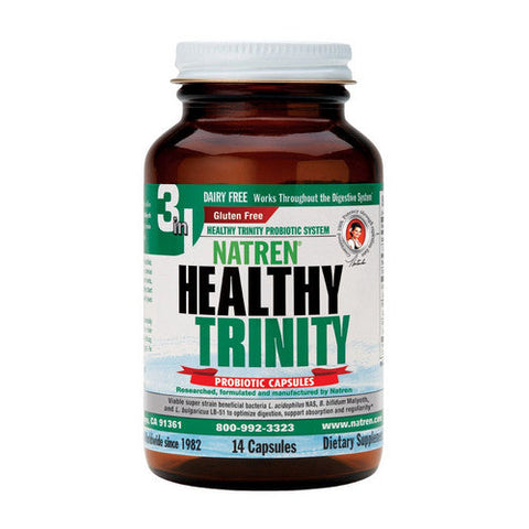 Natren, Healthy Trinity Probiotic Capsules, 14 Caps Natren