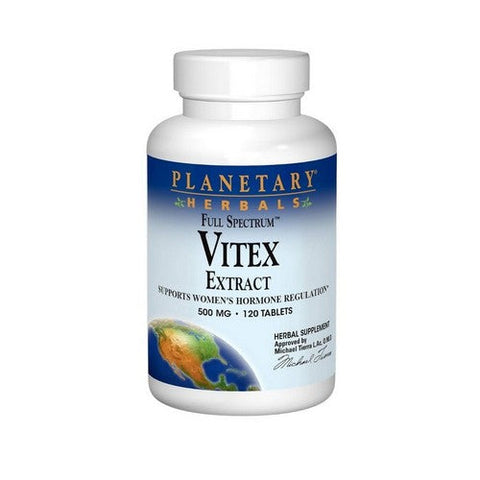 Planetary Herbals, Full Spectrum Vitex Extract, 500 Mg, 120 Tabs Planetary Herbals
