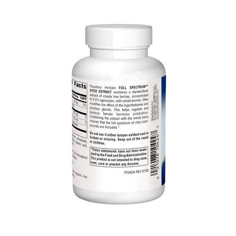 Planetary Herbals, Full Spectrum Vitex Extract, 500 Mg, 120 Tabs Planetary Herbals