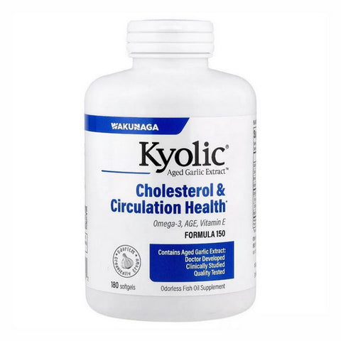 Kyolic, Aged Garlic Extract Omega 3 Cholesterol And Circulation, 180 Softgels Kyolic