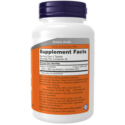 Now Foods, Acetyl-L Carnitine, 750 mg, 90 Tabs Now Foods