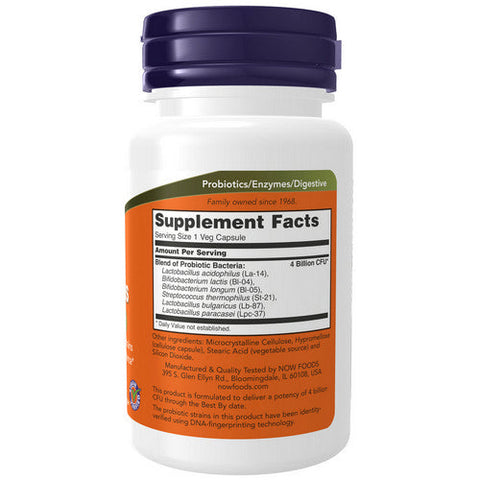 Now Foods, Acidophilus, 4 X 6 Billion, 60 Caps Now Foods