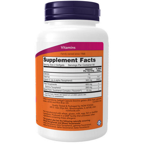 Now Foods, Advanced Gamma E Complex, 120 Sgels Now Foods