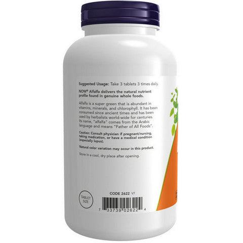 Now Foods, Alfalfa, 650 Mg, 500 Tabs Now Foods