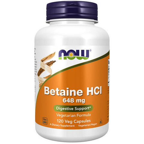Now Foods, Betaine HCl, 648 Mg, 120 Veg Caps Now Foods