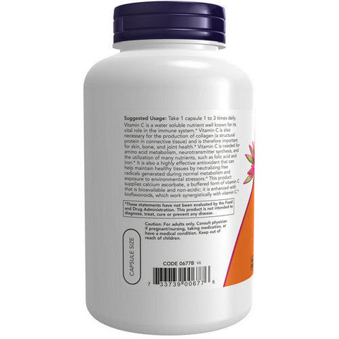 Now Foods, Vitamin C-500 Calcium Ascorbate-C, ASCORBATE, 250 Veg Caps Now Foods