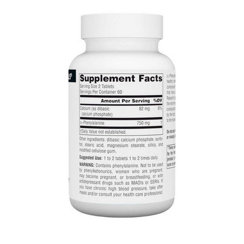 Source Naturals, DL-Phenylalanine, 375 mg, 120 Tabs Source Naturals