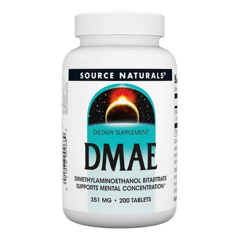 Source Naturals, Dmae Dimethylaminoethanol Bitartrate, 351 Mg, 200 Tabs Source Naturals