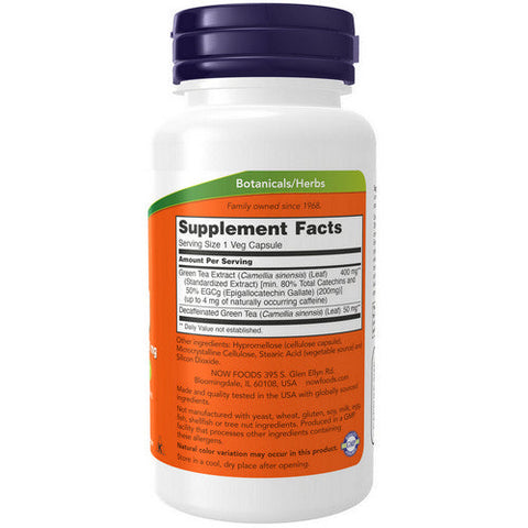Now Foods, EGCg Green Tea Extract, 400 mg, 90 Veg Caps Now Foods