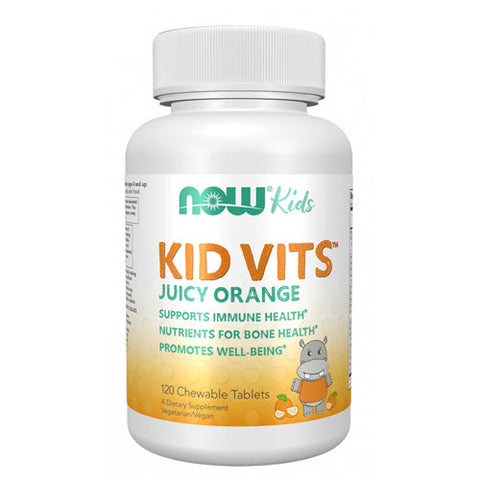 Now Foods, Kid Vits Juicy Orange Chewable Tablets, 120 Lozenges Now Foods