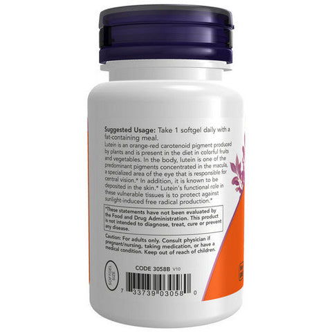Now Foods, Lutein, 10 mg, 60 Sgels Now Foods