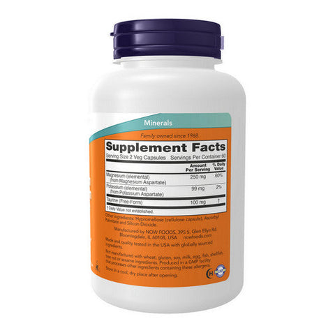 Now Foods, Magnesium & Potassium Aspartate with Taurine, 120 Caps Now Foods