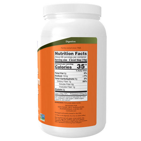 Now Foods, Psyllium Husks Whole, 24 OZ Now Foods