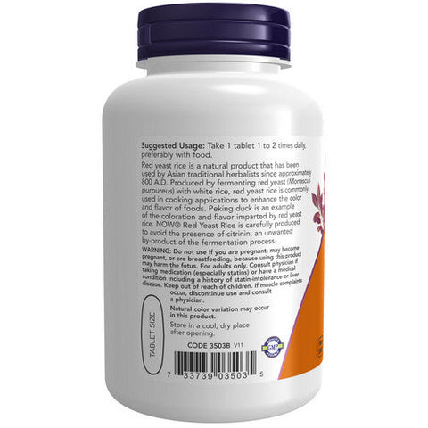 Now Foods, Red Yeast Rice Extract, 1200 mg, 120 Tabs Now Foods