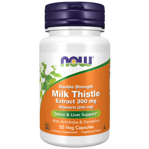 Now Foods, Double Strength Milk Thistle Extract Silymarin, 300 mg, 50 Veg Caps Now Foods